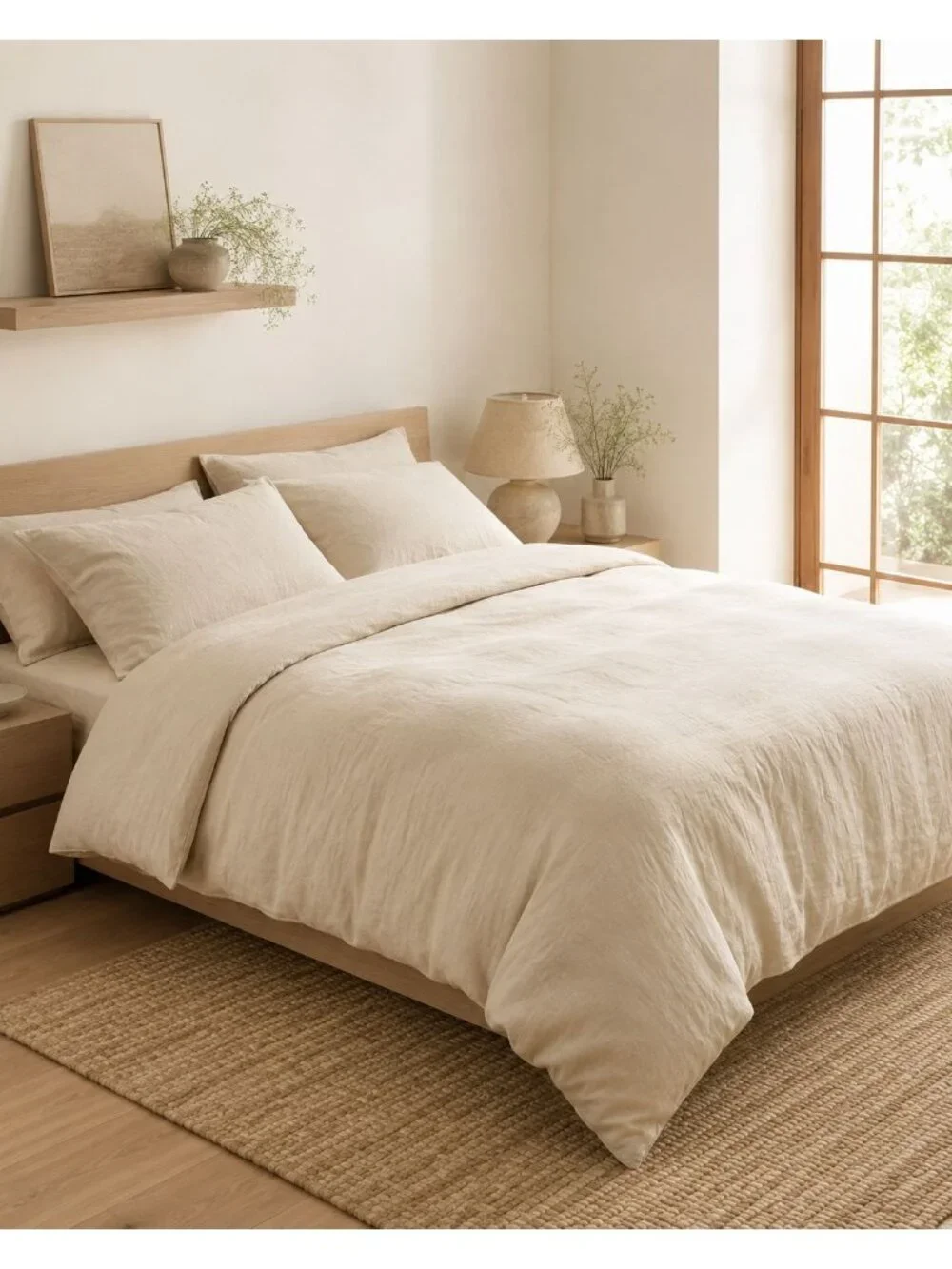 S13 | Quince European Linen Duvet Cover Full Queen Oat NWOT
